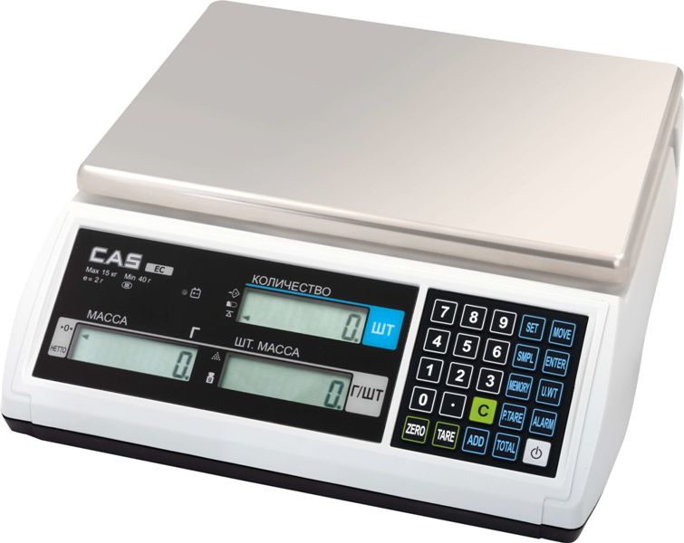 Настольные счетные весы EC CAS со встроенной памятью товаров