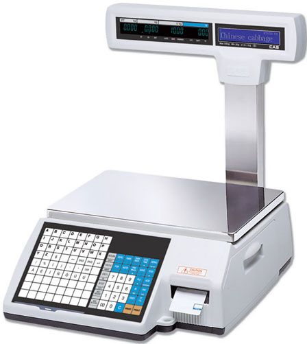 Настольные торговые весы CL5000-P CAS с дисплеем на стойке и термопечатью