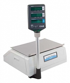Электронные торговые весы LP-R CAS со стойкой и принтером этикеток