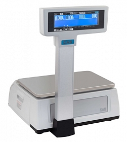 Настольные торговые весы CL3000-P CAS со стойкой и принтером